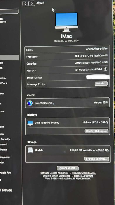 iMac Retina 5K 27” (2020) — i5 | 24GB RAM | 512GB SSD