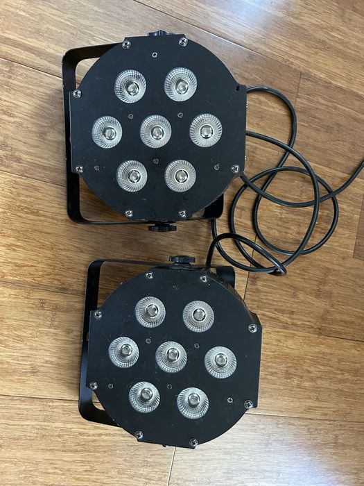 Zestaw 2 reflektorów LED PAR 7x15W RGBWA Light GO – super stan