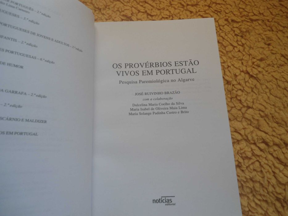 Os Provérbios estão vivos em Portugal por José Ruivinho Brazão