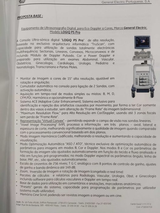Ecografia G.E. Model LOGIC P5Pro