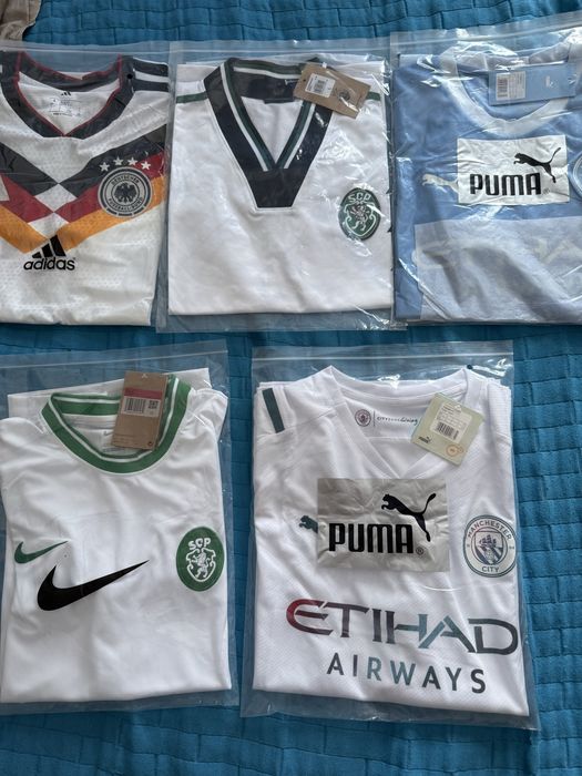 Camisolas de clubes e seleções