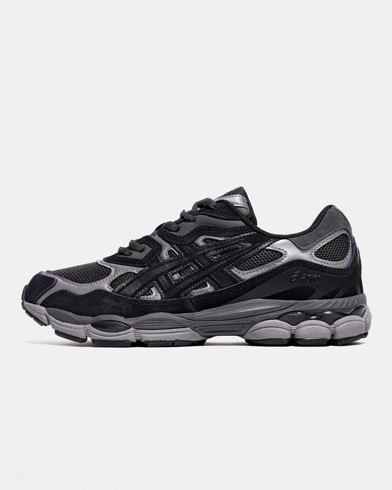 Унисекс замшевые кроссовки Asics Gel NYC Graphite Grey Black асикс