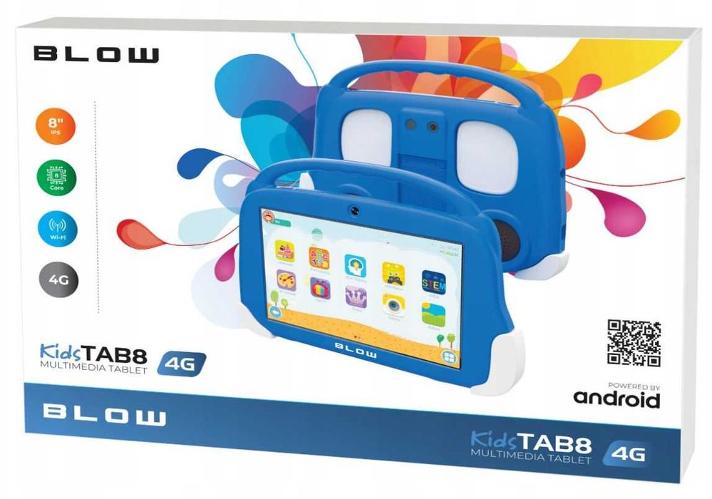 Tablet Edukacyjny dl Dzieci KIDSTAB 8 Konsola 4G 64GB n Prezent ŚWIĘTA