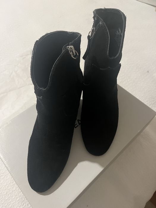 Botins camurça preta - Zara - 35