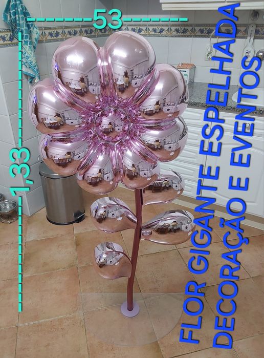 FLOR GIGANTE ESPELHADA PARA DECORAÇÃO E EVENTOS. Casa, Festas,Loja, Escritório, Quarto, Aniversários, Eventos.