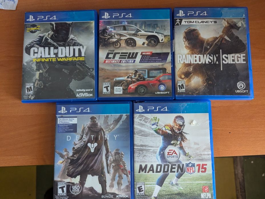 Ігри диски на Playstation 4 PS5 Call of Duty The Crew Rainbow Six 
Одн