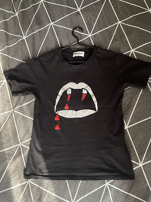 YSL t-shirt vampire lips yves saint laurent