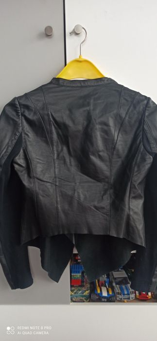 Ramoneska czarna skórzana krótka S