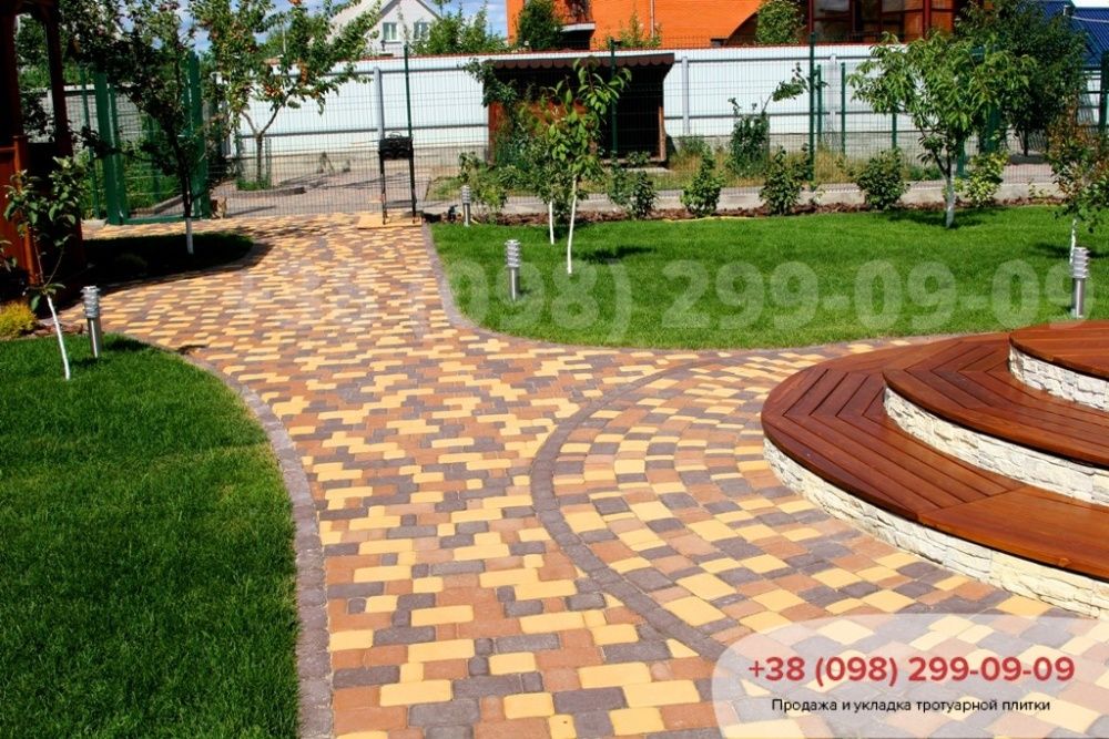 Продажа и укладка тротуарной плитки Золотой Мандарин в Киеве и области