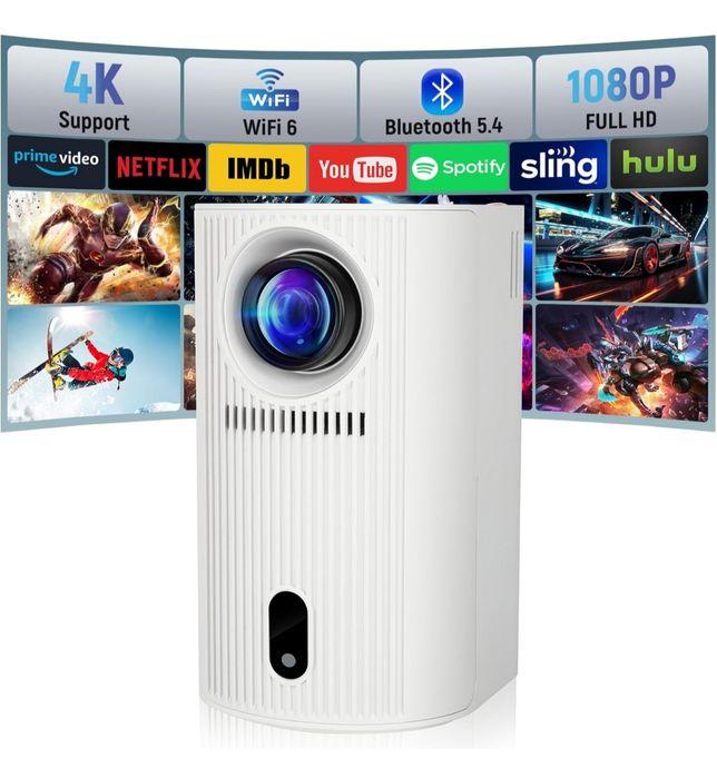 Projektor 8k mini Feclydet android 11, Netflix YouTube ANSI fhd 120"