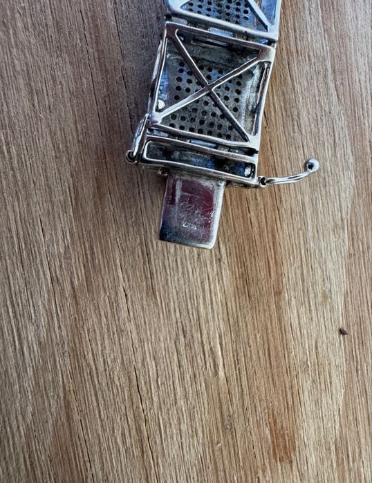 Bransoletka Biale Złoto 14 karatow 585, 35gr, diamenty 4,00karata, 21c