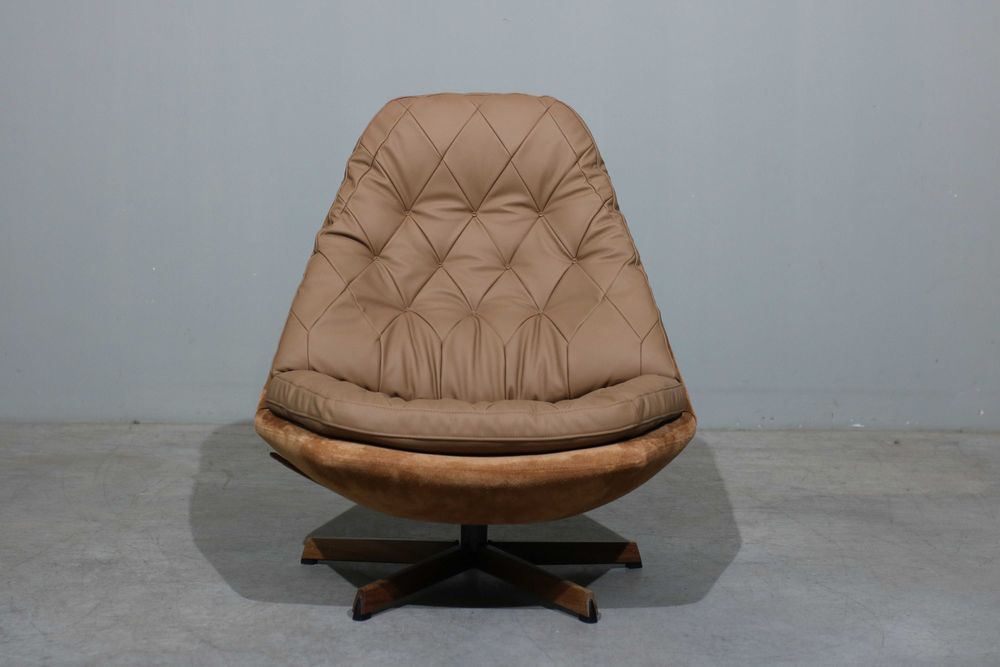 Poltrona Madsen & Schubell em couro | Modelo MS68 | Design Nórdico