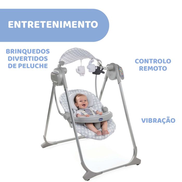 Espreguiçadeira bebé/ baloiço + música + vibrar assento COMO NOVA