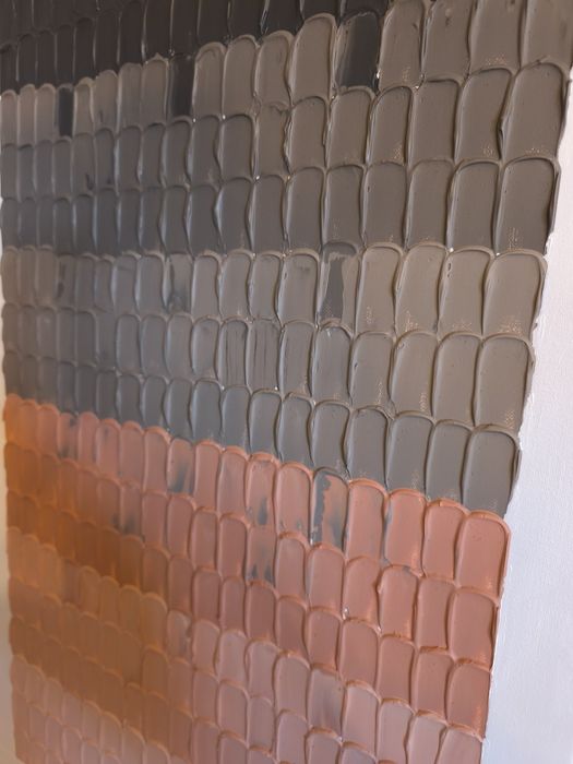 Tela com pasta de textura e acrílicas