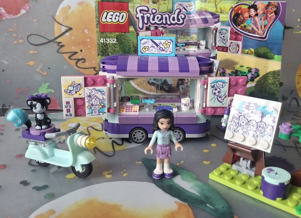 Klocki lego friends 41332 stoisko z rysunkami Emmy