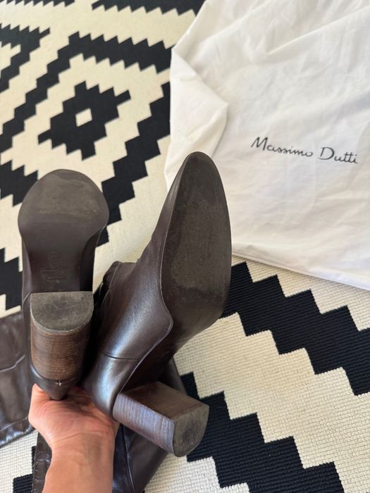 botas de couro Massimo Dutti