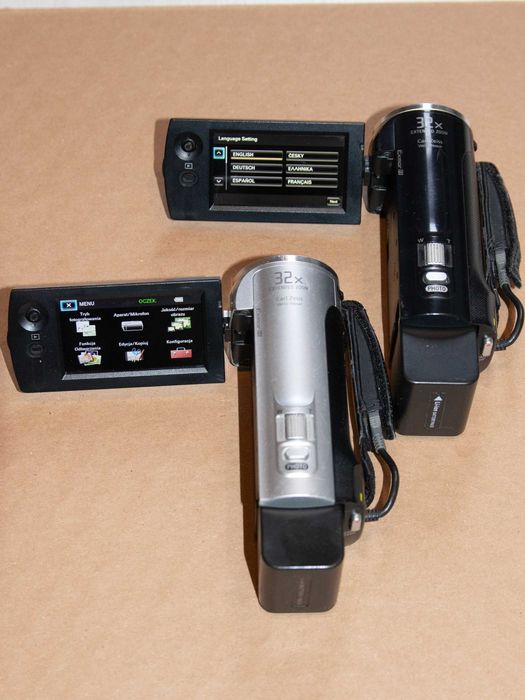 Kultowe kamery Sony HDR-CX220E 2 szt + osprzęt