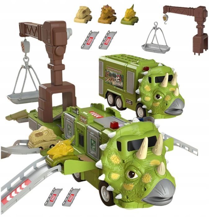 Ciężarówka dinozaur tir laweta otwierana