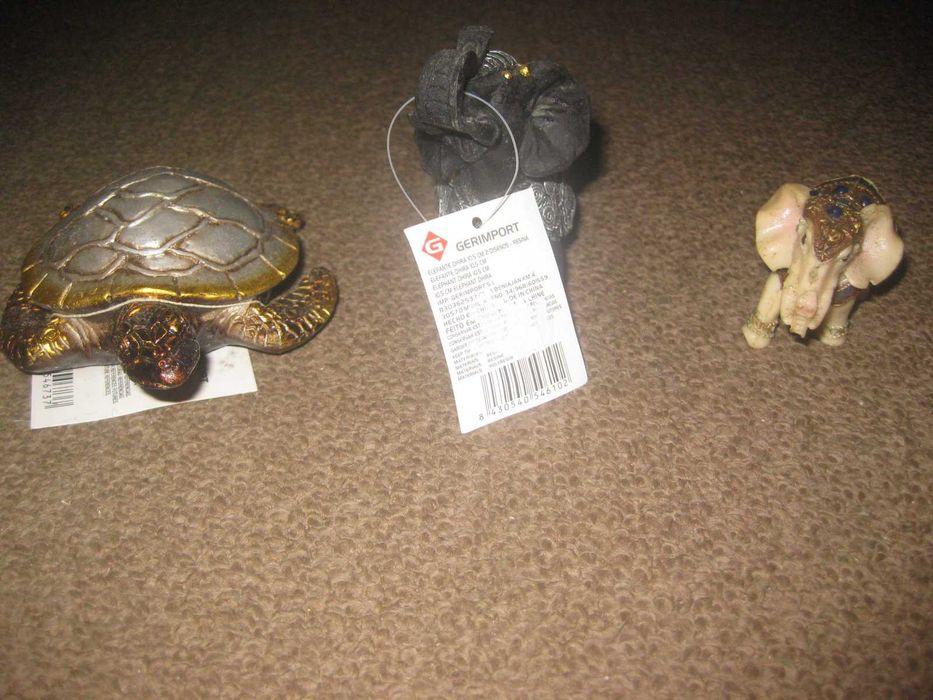 Lote de "2 Elefantes + 1 Tartaruga"/Novos!