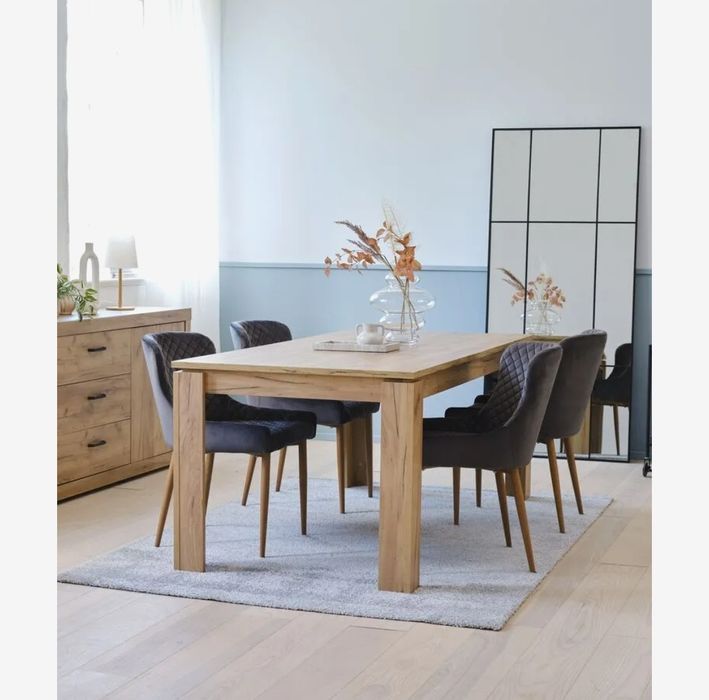 Mesa de jantar LINTRUP 90x190/280 carvalho selvagem natural