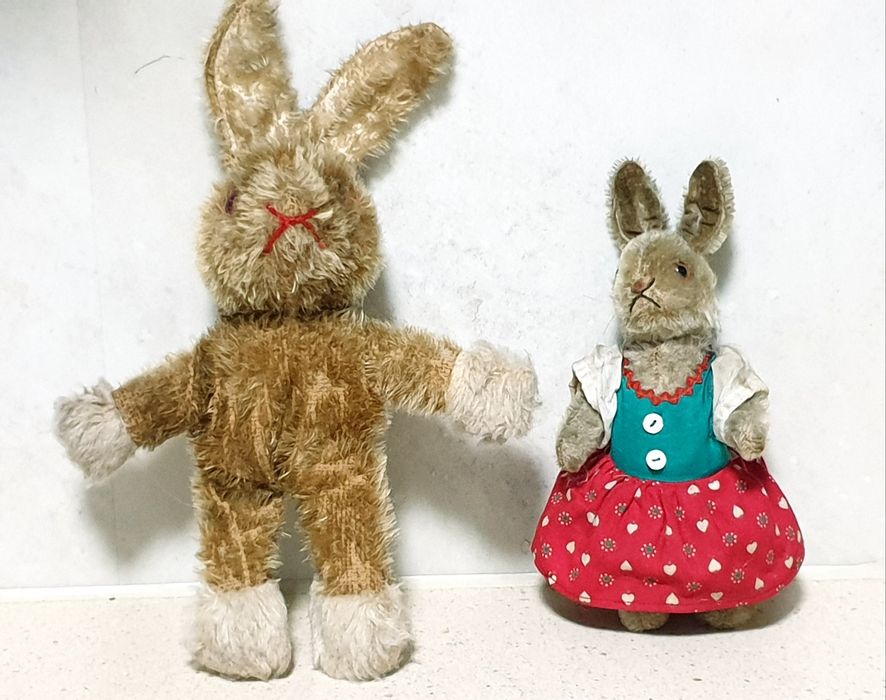 Antigos coelhinhos Margarete Steiff dos anos 50/60