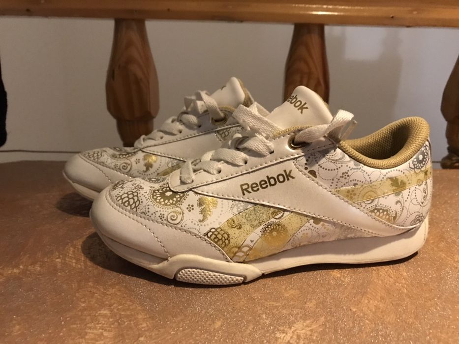 Reebok biało złote buciki adidasy dziewczynka 30.5