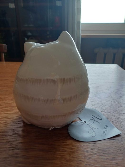 Słodkie kotki dwa ceramika 12 i 10cm