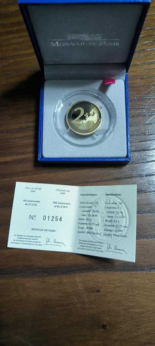 Moeda 2€ 2009 França Proof - NOVO PREÇO