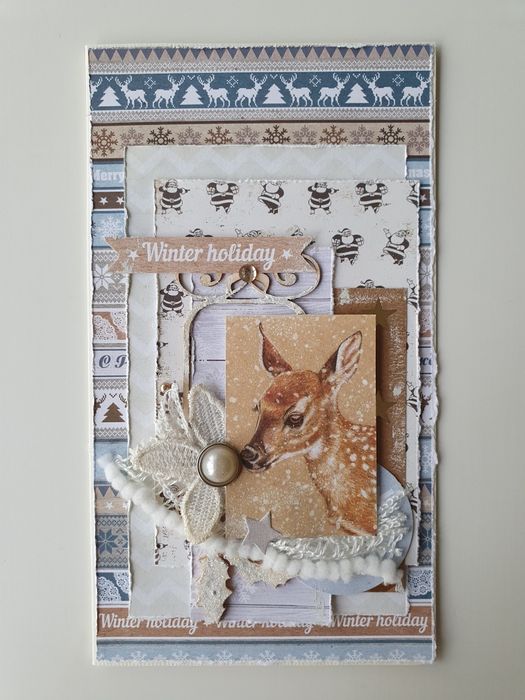 Новогодняя открытка ручной работы