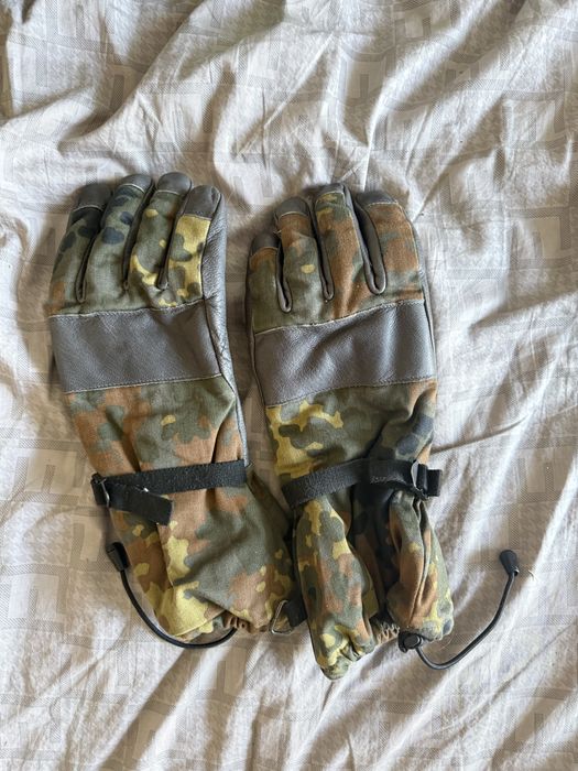 Тактичні зимові рукавиці Бундесвер (Flecktarn / Gore-Tex) — Шкіра