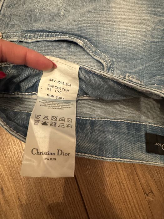Christian dior m/l dzinsy wyszywane logo