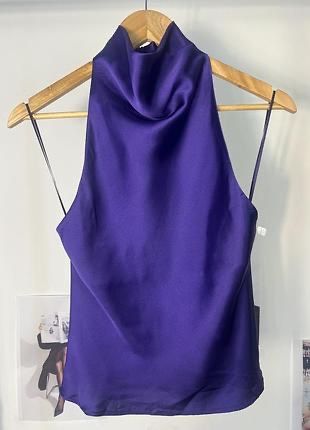 Топ шовк ZARA фіолет, М