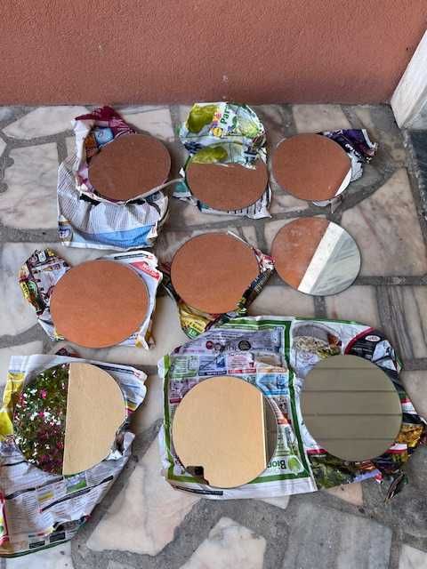 Conjunto 9 espelhos redondos 20 cm
