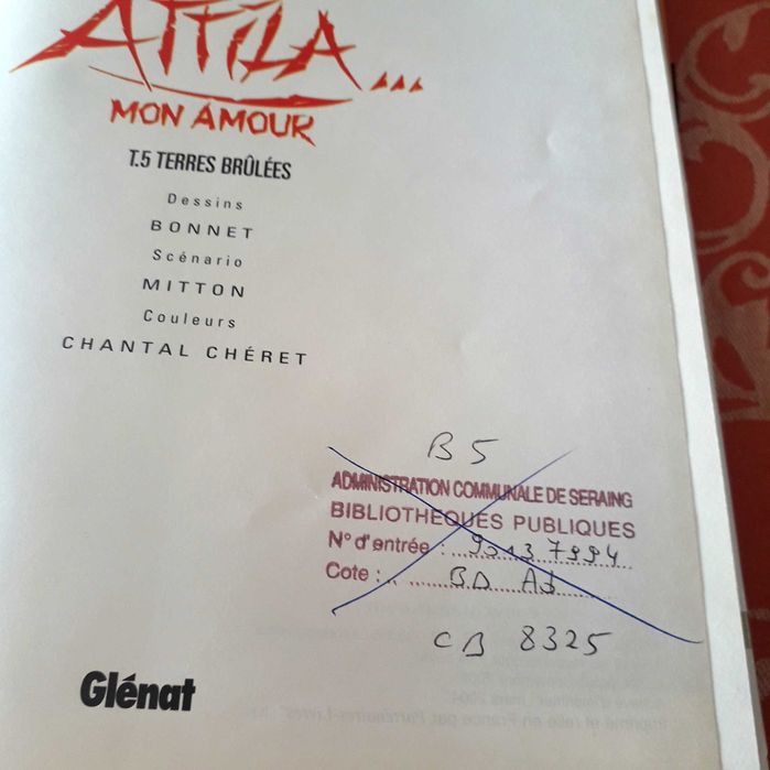 Livros de BD - Mitton & Bonnet - Attila...mon amour (francês)