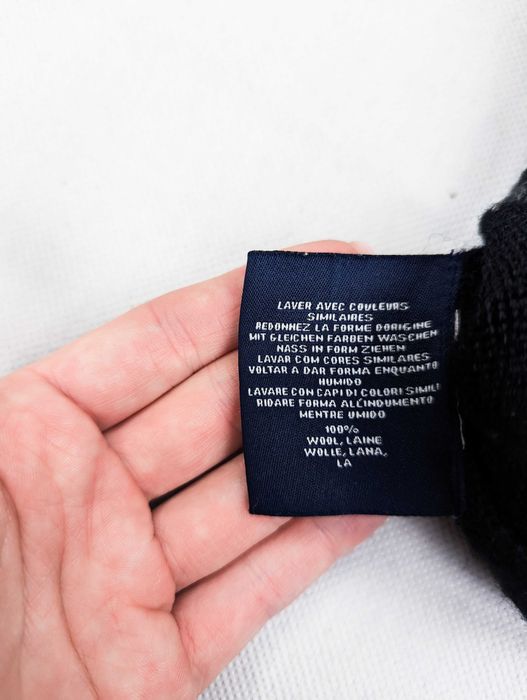 Gant czarna bluza sweter wełniany golf L