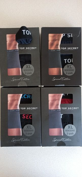 Bokserki męskie TOP SECRET 4x2pack (8szt) rozmiar XL