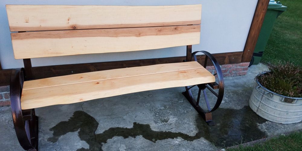 Ławka ogrodowa podstawa oryginalna  masywna