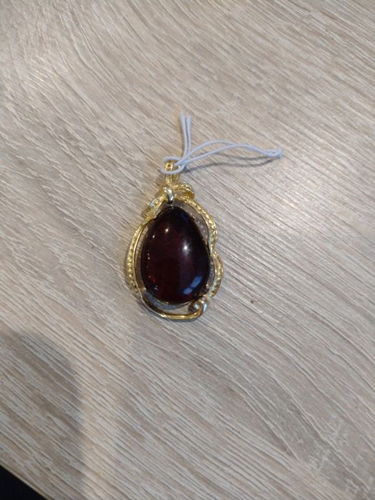 Nowa zawieszka srebro bursztyn