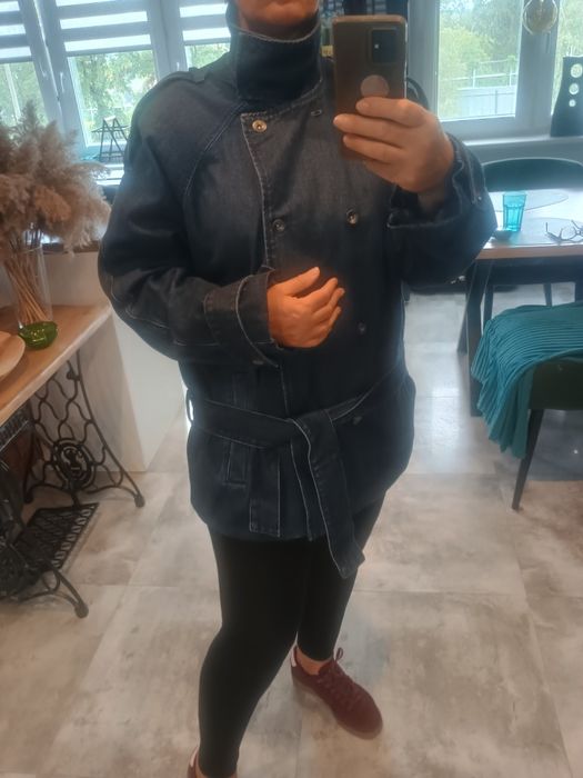 Zara kurtka jesień dżins stójka Xl xxl