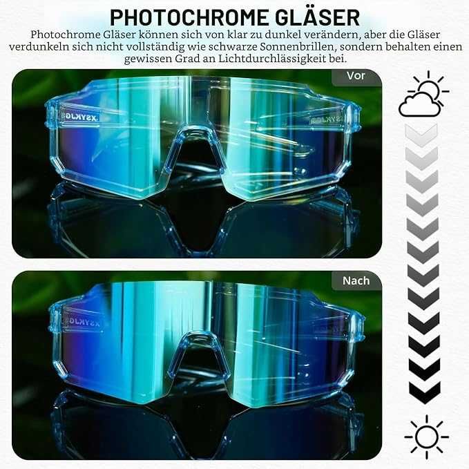 XSYKJGS Fotochromowe okulary sportowe