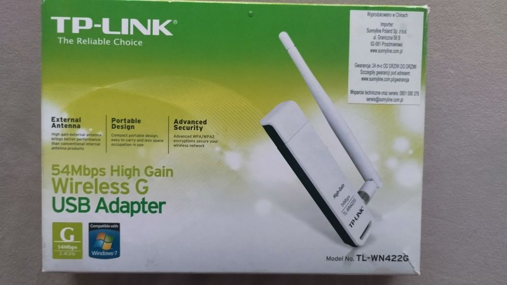 Adapter TP-Link TL-WN422G stan idealny