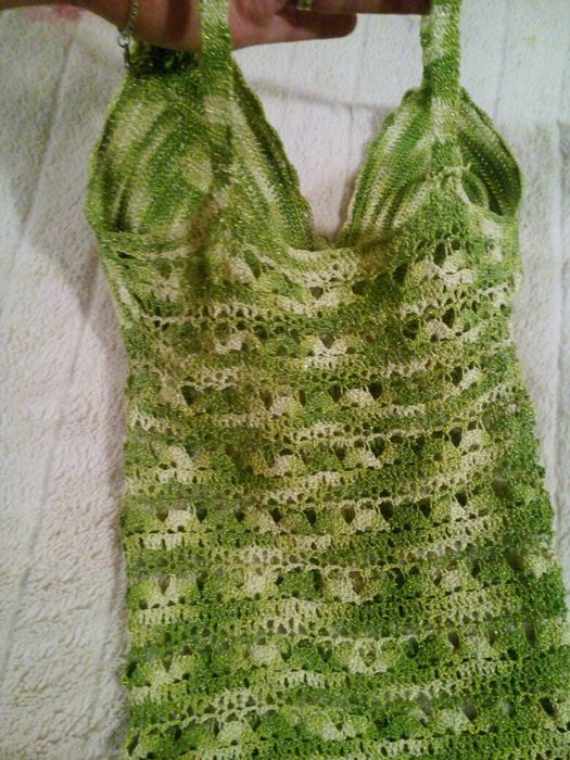 Топ. Сеточка вязанная крючком