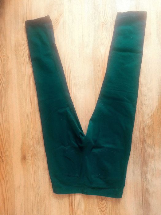 Ciemnozielone spodnie męskie jeansy slim fit h&m rozmiar 30 EUR