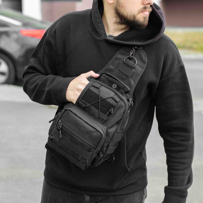 Тактична сумка нагрудна слінг через плече з MOLLE якісна