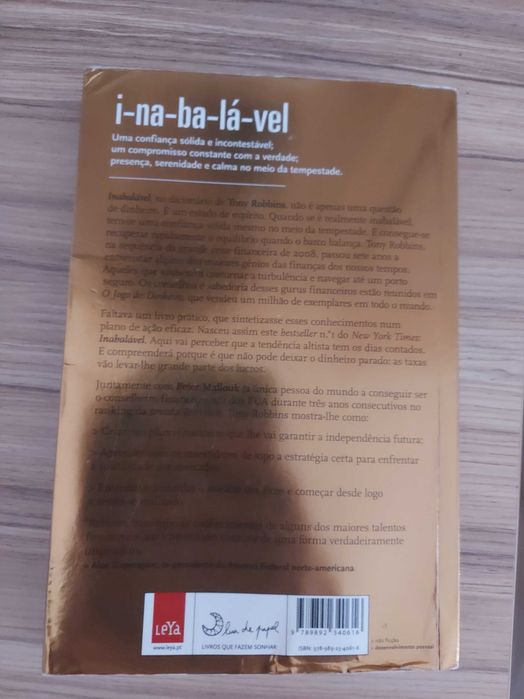 Livro Inabalavel, tony robbins