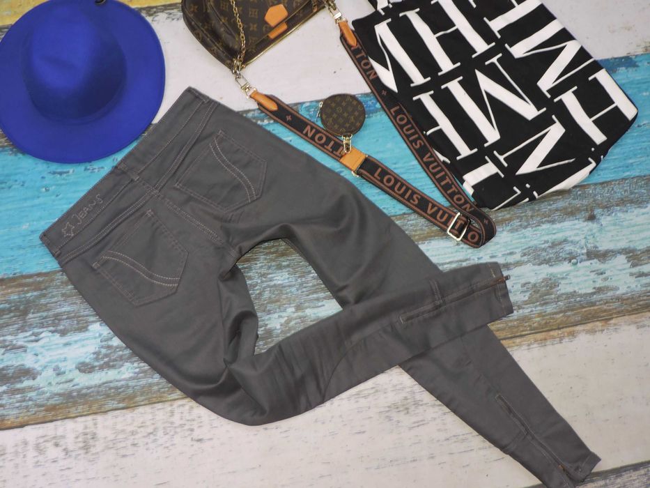 Stella Nova Szare jeansy skinny zamki S