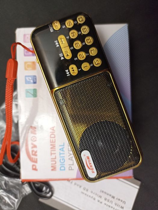 Радіоприймач, блютуз колонка, мультимедійний цифровий плеєр Peryom