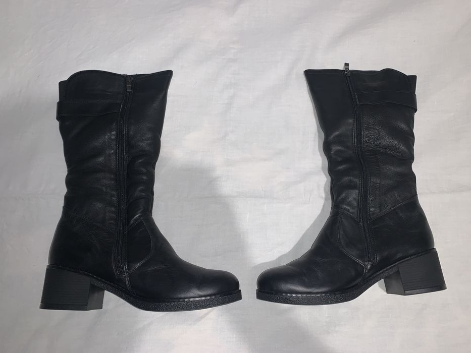 Сапоги зимние, женские, кожаные 42 размер