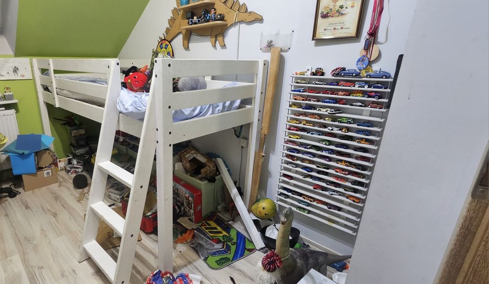 Łóżko piętrowe z drabinką  206x 87cm