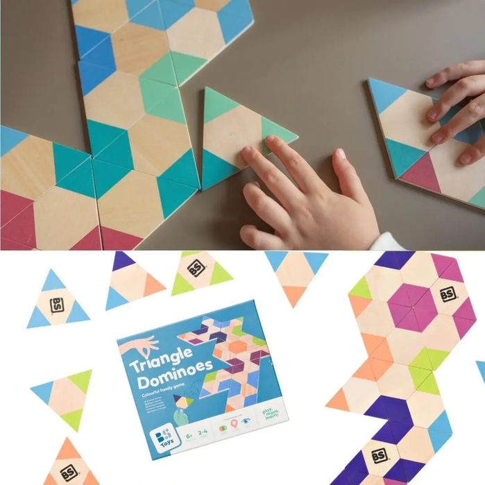 Domino Drewniane Trójkątne Logiczne. Nowy Produkt